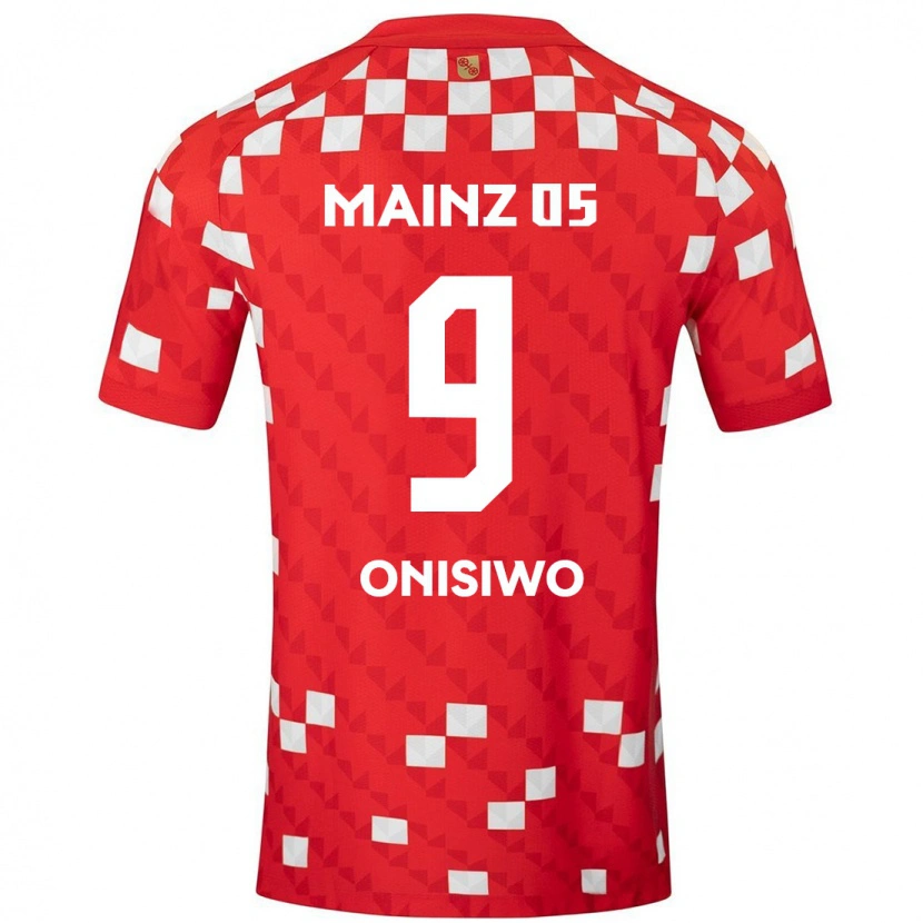 Danxen Dětské Karim Onisiwo #9 Bílá Červená Domů Hráčské Dresy 2024/25 Dres