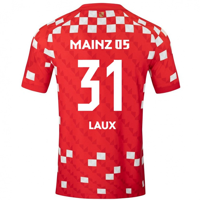 Danxen Dětské Lucas Laux #31 Bílá Červená Domů Hráčské Dresy 2024/25 Dres