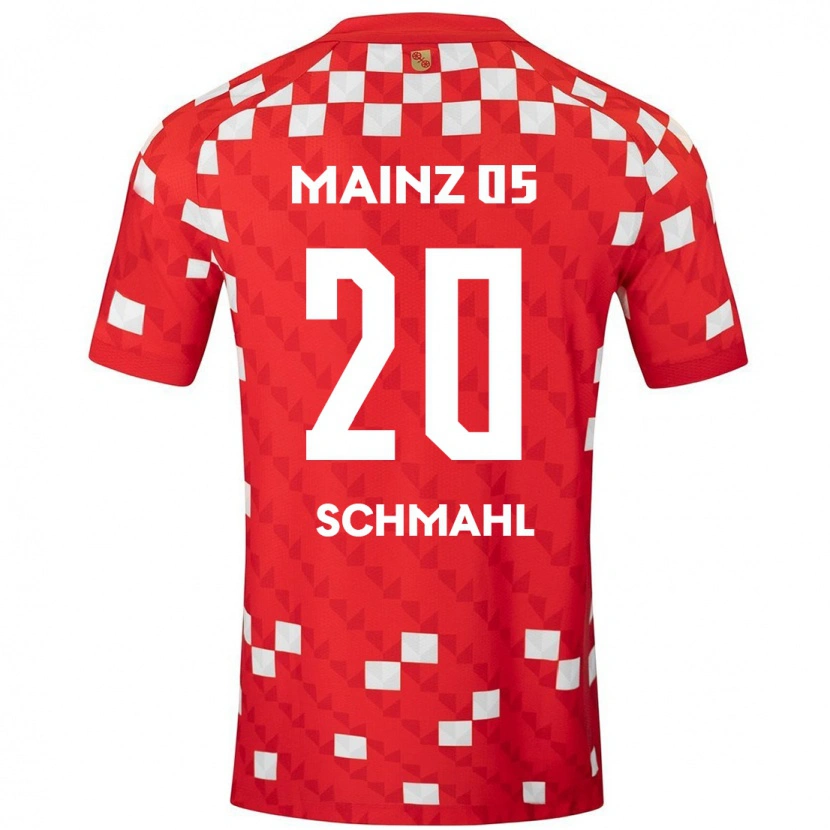 Danxen Dětské Laura Schmahl #20 Bílá Červená Domů Hráčské Dresy 2024/25 Dres