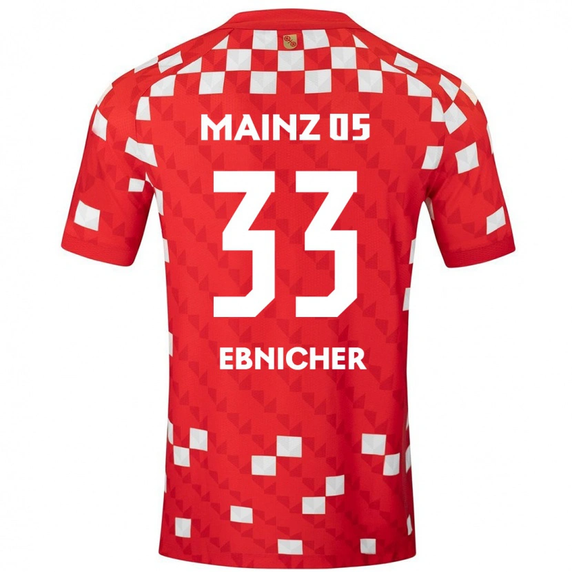 Danxen Dětské Sabine Ebnicher #33 Bílá Červená Domů Hráčské Dresy 2024/25 Dres