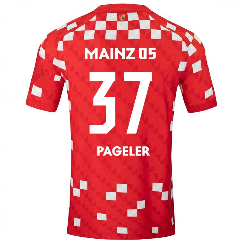 Danxen Dětské Maja Pageler #37 Bílá Červená Domů Hráčské Dresy 2024/25 Dres