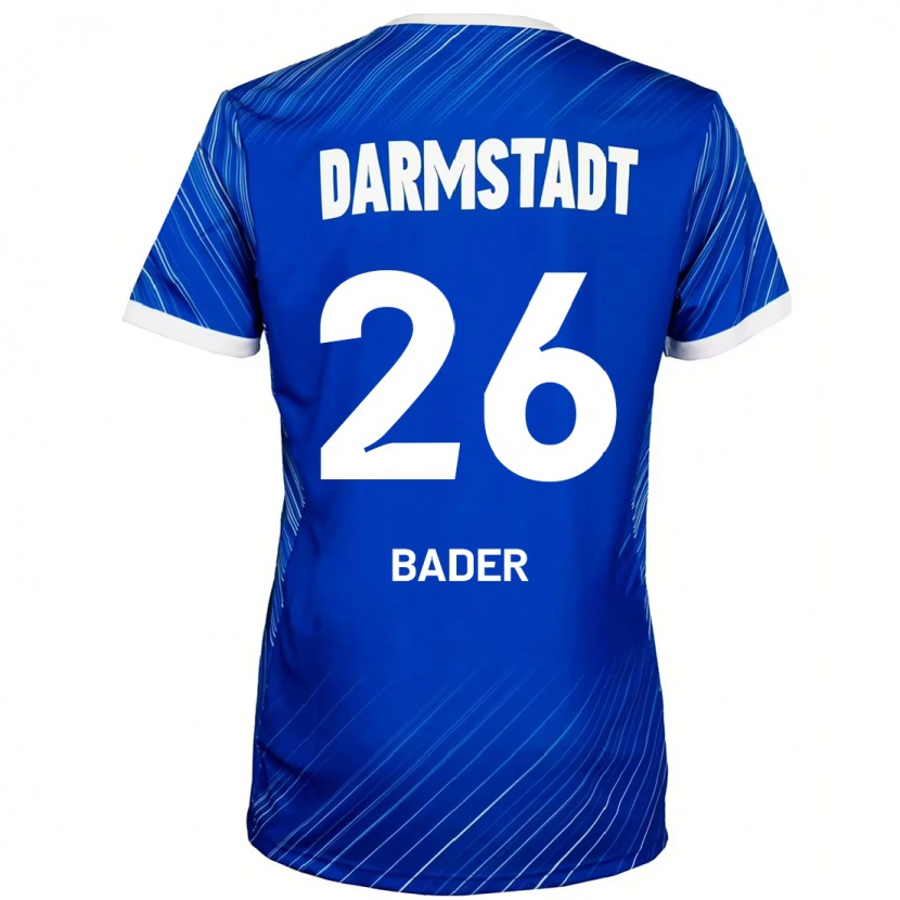 Danxen Dětské Matthias Bader #26 Modrá Bílá Domů Hráčské Dresy 2024/25 Dres