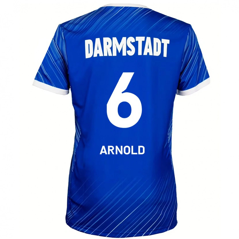 Danxen Dětské Tim Arnold #6 Modrá Bílá Domů Hráčské Dresy 2024/25 Dres