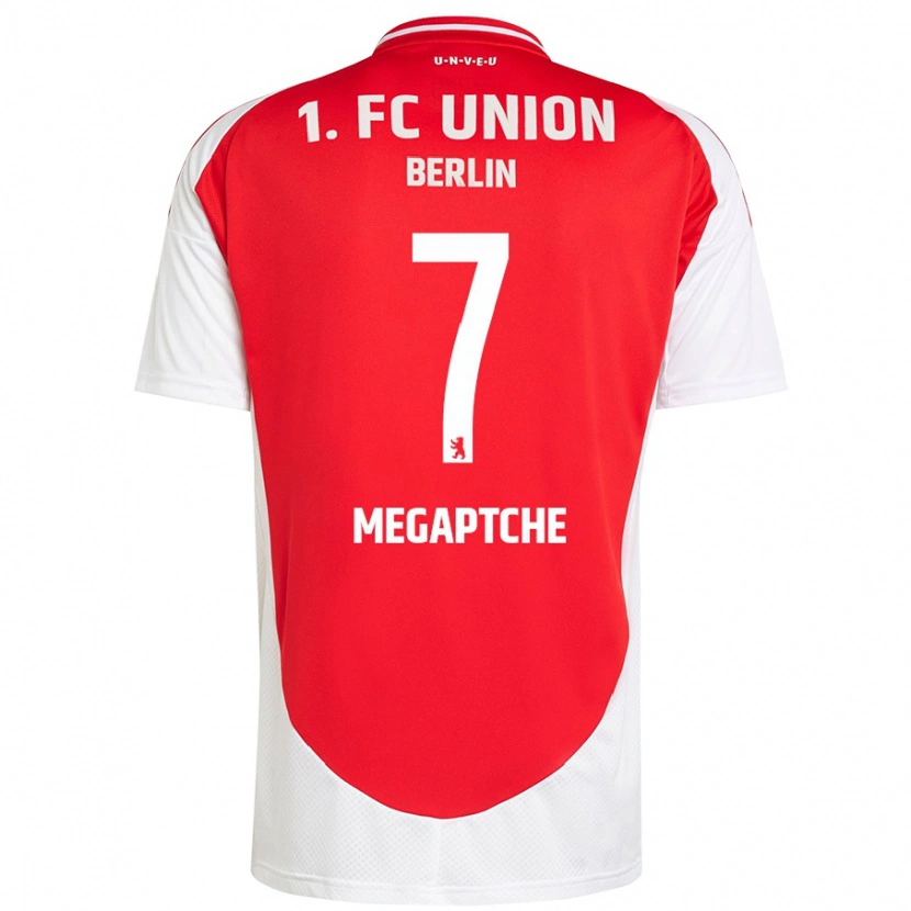 Danxen Dětské Yann Megaptche #7 Červená Bílá Domů Hráčské Dresy 2024/25 Dres