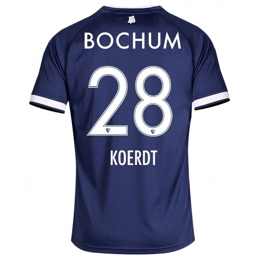 Danxen Dětské Lennart Koerdt #28 Tmavě Modrá Domů Hráčské Dresy 2024/25 Dres