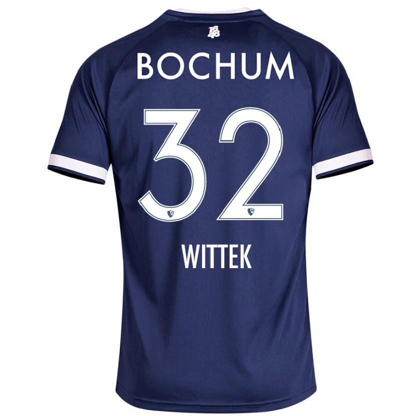 Danxen Dětské Maximilian Wittek #32 Tmavě Modrá Domů Hráčské Dresy 2024/25 Dres
