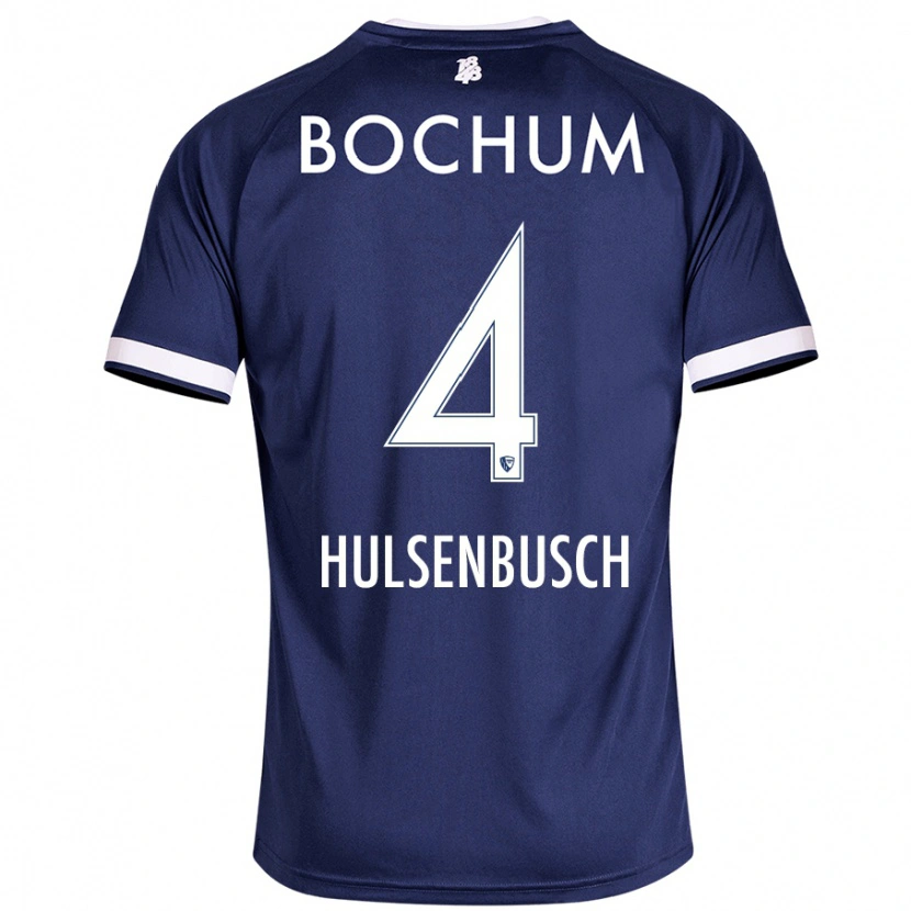 Danxen Dětské Daniel Hülsenbusch #4 Tmavě Modrá Domů Hráčské Dresy 2024/25 Dres