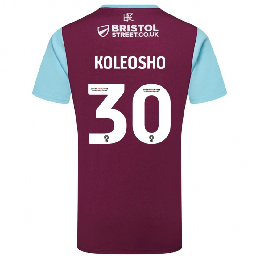Danxen Dětské Luca Koleosho #30 Vínově Modrá Domů Hráčské Dresy 2024/25 Dres