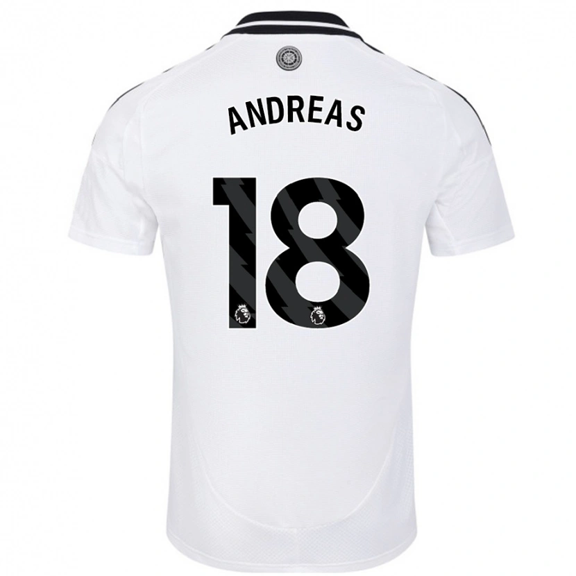 Danxen Dětské Andreas Pereira #18 Bílý Domů Hráčské Dresy 2024/25 Dres