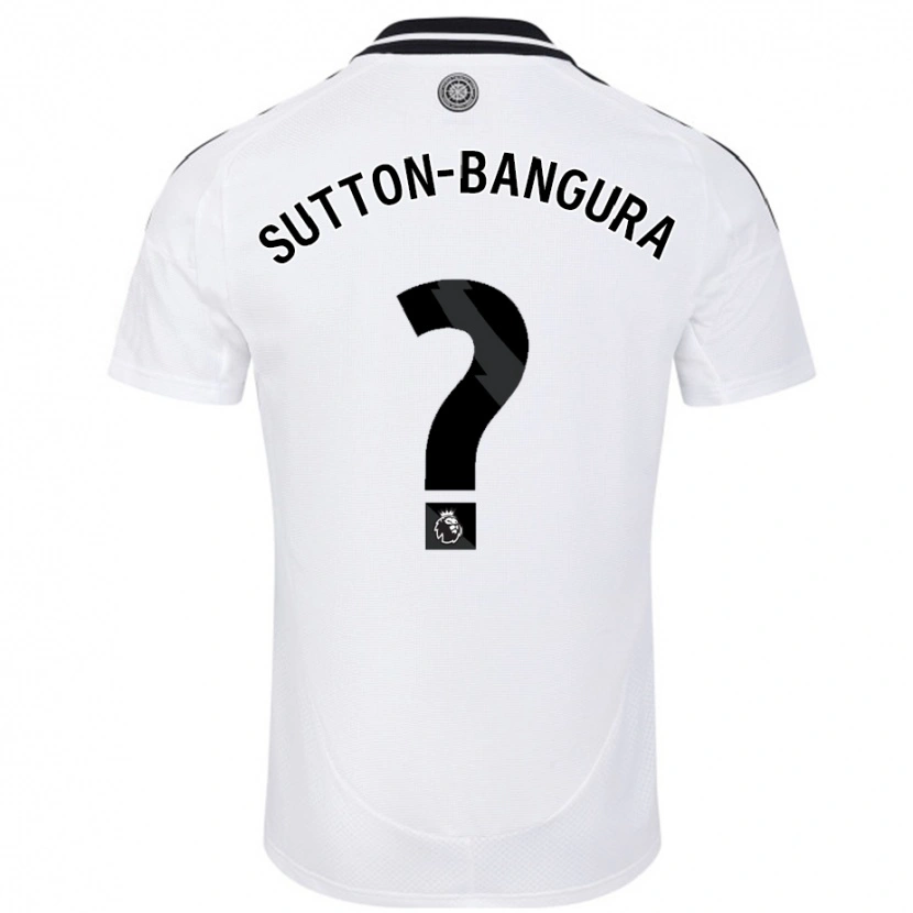 Danxen Dětské William Sutton-Bangura #0 Bílý Domů Hráčské Dresy 2024/25 Dres