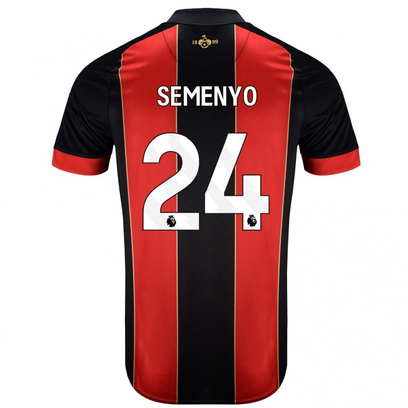 Danxen Dětské Antoine Semenyo #24 Červená Černá Domů Hráčské Dresy 2024/25 Dres