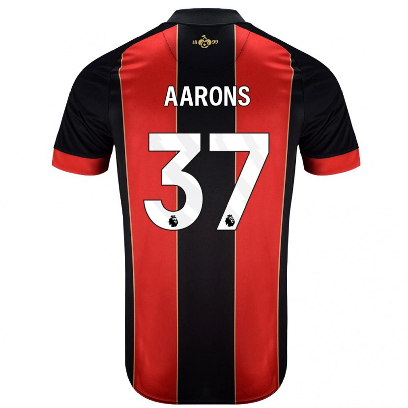 Danxen Dětské Max Aarons #37 Červená Černá Domů Hráčské Dresy 2024/25 Dres