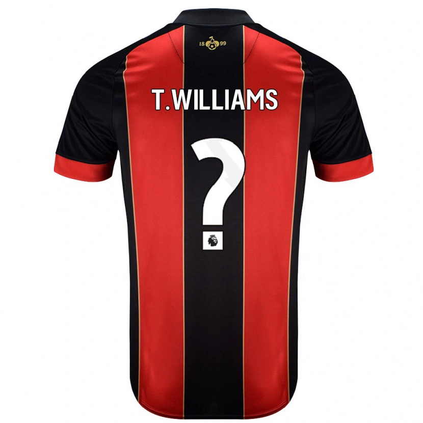 Danxen Dětské Toure Williams #0 Červená Černá Domů Hráčské Dresy 2024/25 Dres