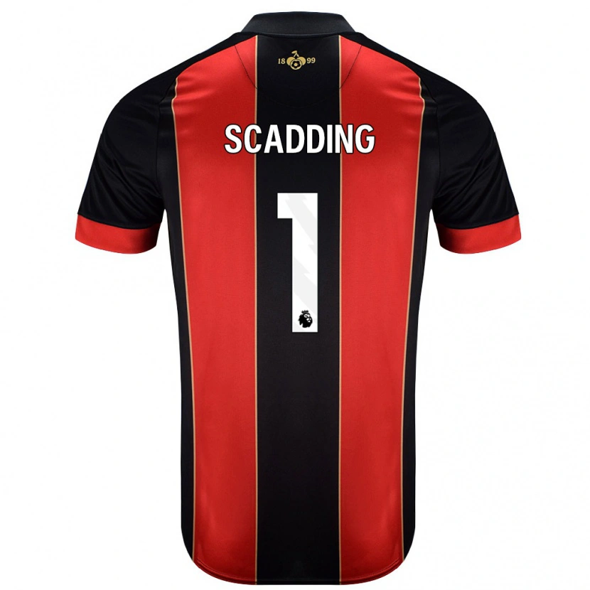 Danxen Dětské Katie Scadding #1 Červená Černá Domů Hráčské Dresy 2024/25 Dres