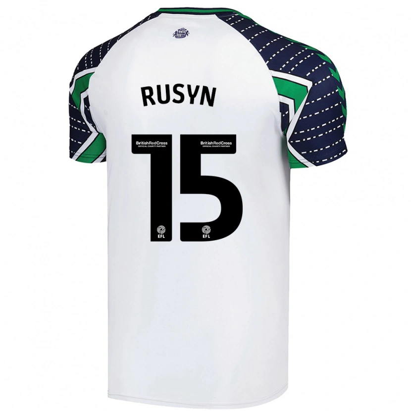 Danxen Dětské Nazariy Rusyn #15 Bílý Daleko Hráčské Dresy 2024/25 Dres
