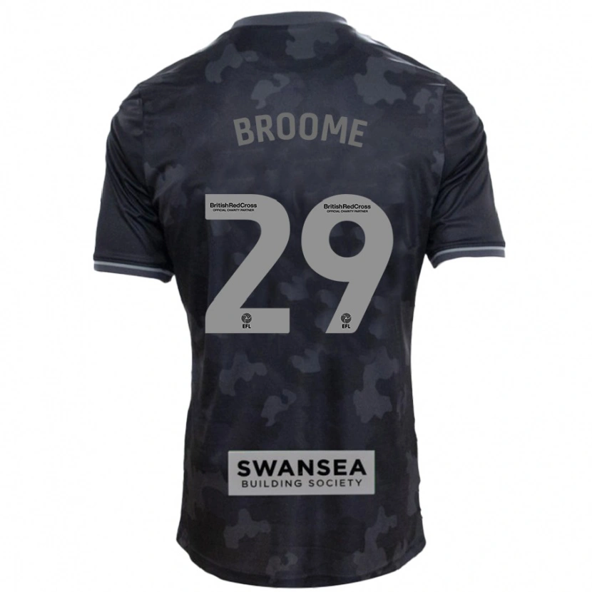 Danxen Dětské Nathan Broome #29 Černý Daleko Hráčské Dresy 2024/25 Dres