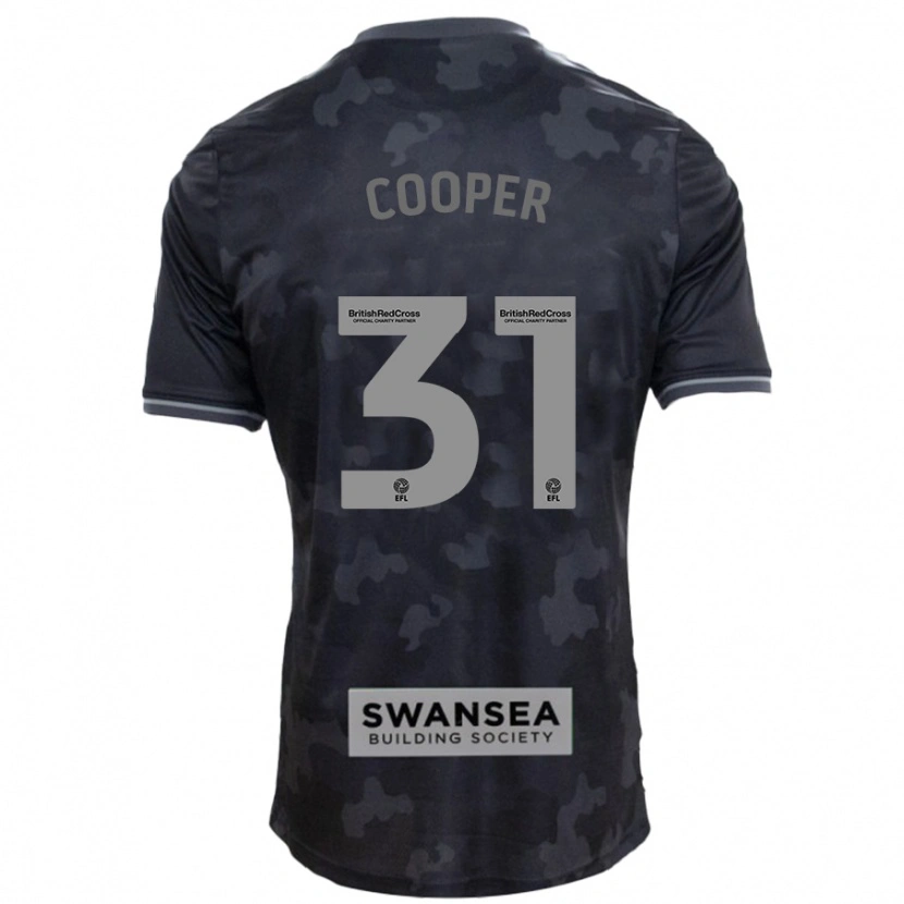 Danxen Dětské Oliver Cooper #31 Černý Daleko Hráčské Dresy 2024/25 Dres