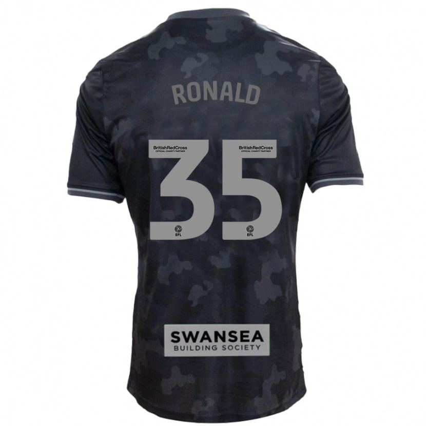 Danxen Dětské Ronald #35 Černý Daleko Hráčské Dresy 2024/25 Dres