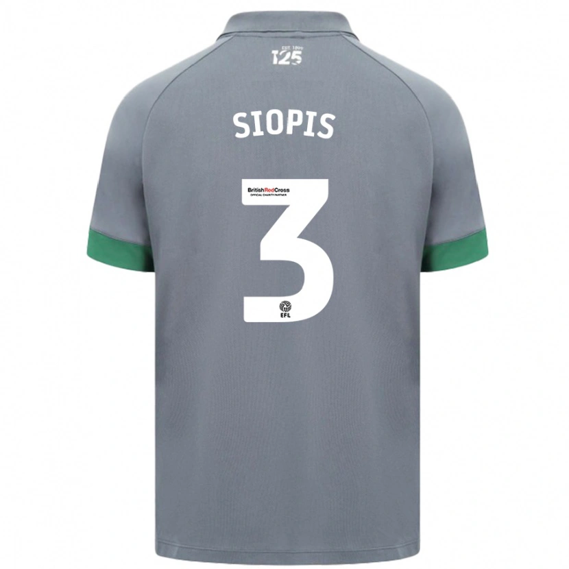 Danxen Dětské Manolis Siopis #3 Tmavě Šedá Daleko Hráčské Dresy 2024/25 Dres
