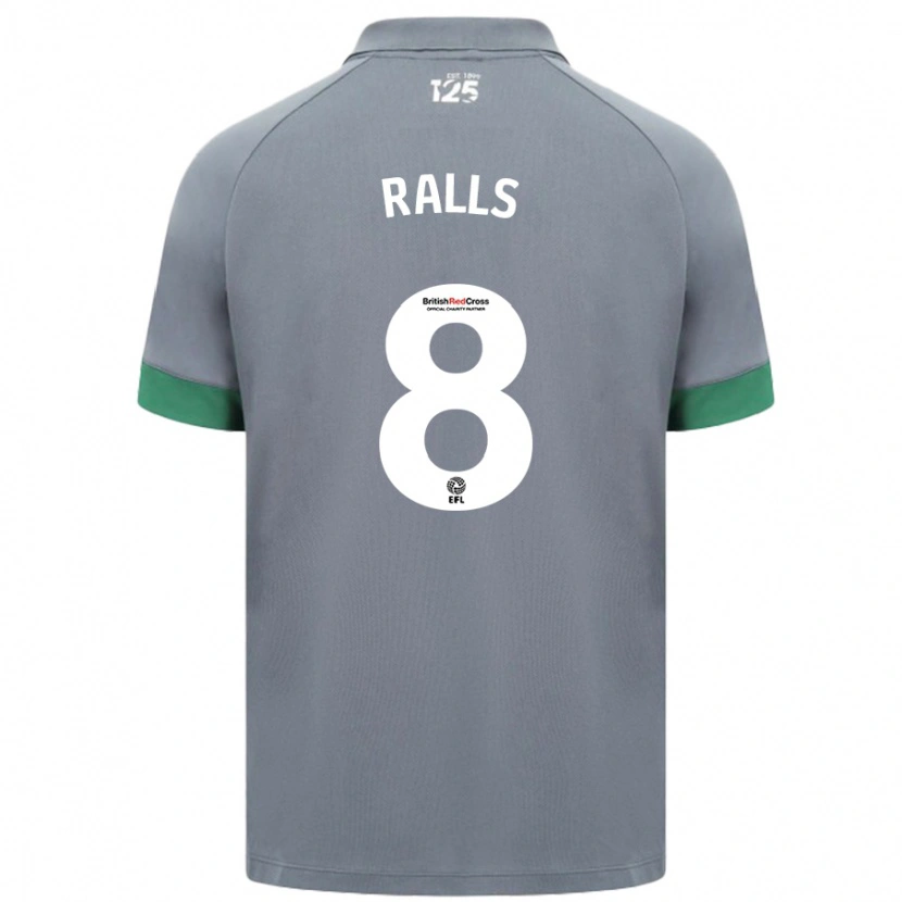 Danxen Dětské Joe Ralls #8 Tmavě Šedá Daleko Hráčské Dresy 2024/25 Dres