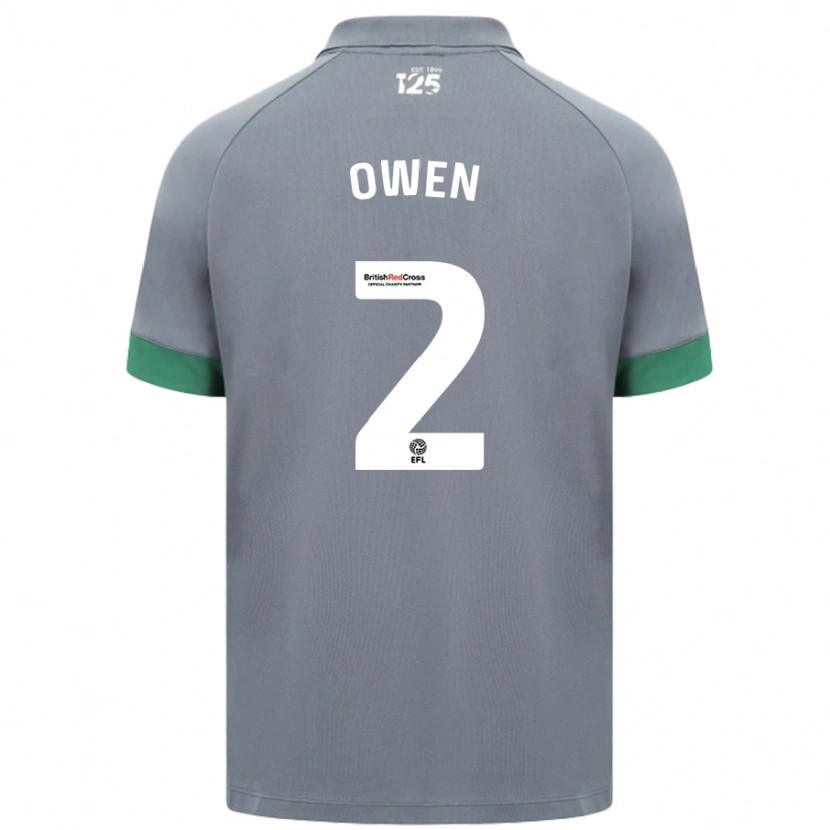 Danxen Dětské Lisa Owen #2 Tmavě Šedá Daleko Hráčské Dresy 2024/25 Dres