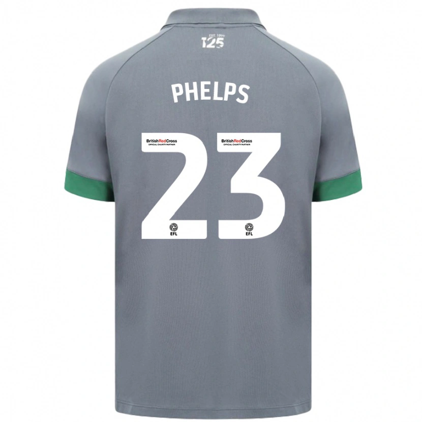Danxen Dětské Anna Phelps #23 Tmavě Šedá Daleko Hráčské Dresy 2024/25 Dres