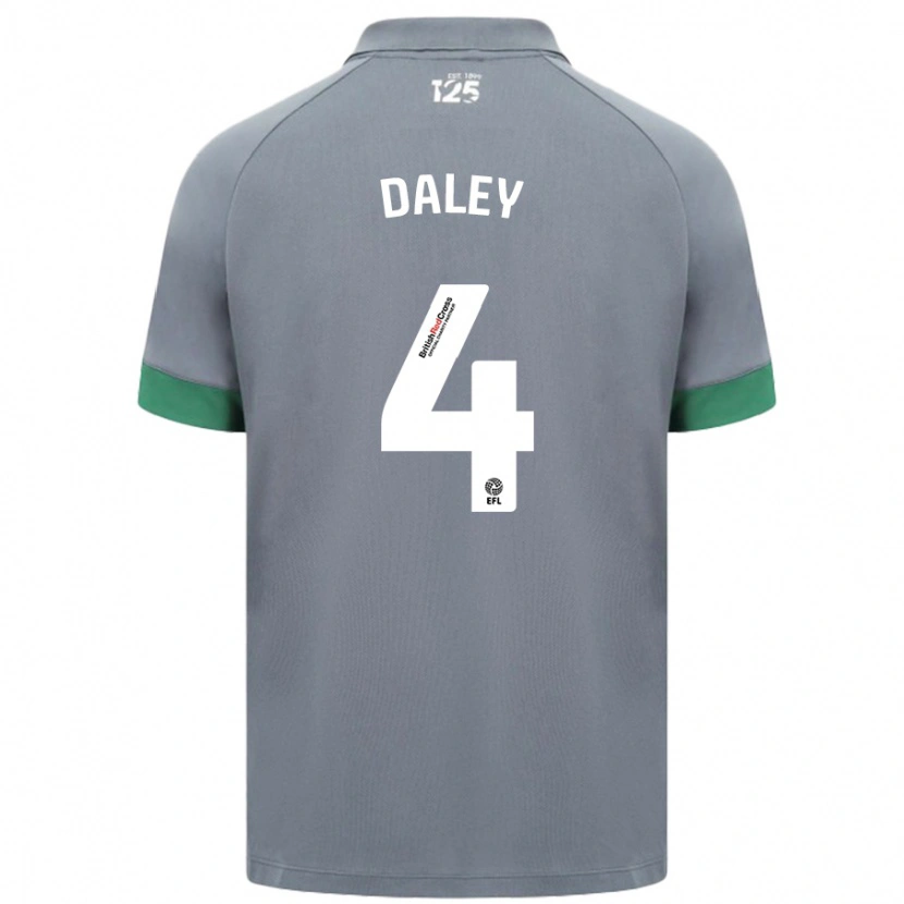Danxen Dětské Hannah Daley #4 Tmavě Šedá Daleko Hráčské Dresy 2024/25 Dres