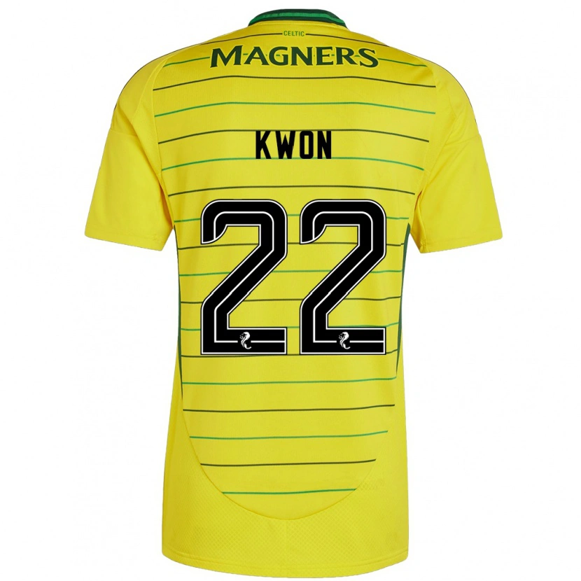 Danxen Dětské Hyeok-Kyu Kwon #22 Žluť Daleko Hráčské Dresy 2024/25 Dres