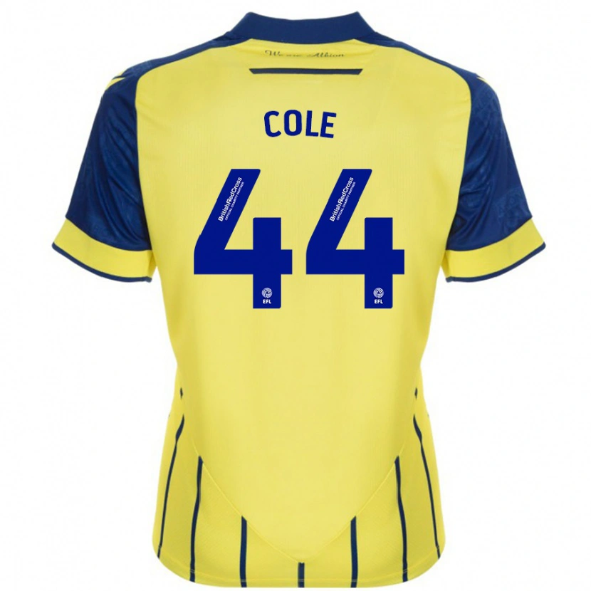 Danxen Dětské Devante Cole #44 Žlutá Modrá Daleko Hráčské Dresy 2024/25 Dres
