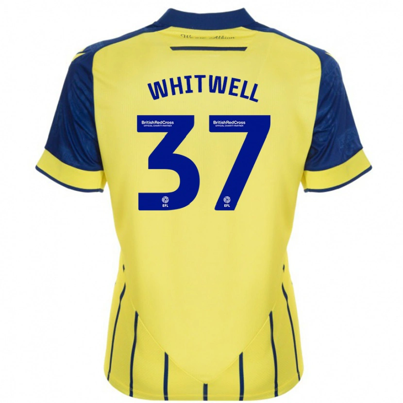 Danxen Dětské Harry Whitwell #37 Žlutá Modrá Daleko Hráčské Dresy 2024/25 Dres