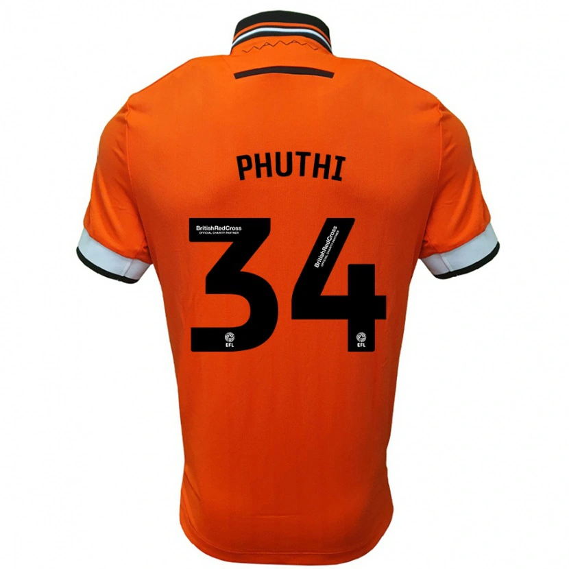Danxen Dětské Joey Phuthi #34 Oranžová Bílá Daleko Hráčské Dresy 2024/25 Dres
