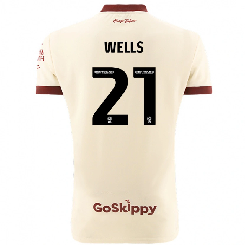 Danxen Dětské Nahki Wells #21 Krémově Bílá Daleko Hráčské Dresy 2024/25 Dres