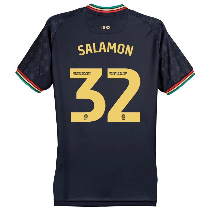 Danxen Dětské Matteo Salamon #32 Tmavě Tmavě Modrá Daleko Hráčské Dresy 2024/25 Dres