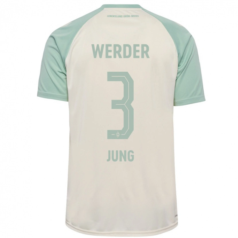 Danxen Dětské Anthony Jung #3 Šedobílá Světle Zelená Daleko Hráčské Dresy 2024/25 Dres