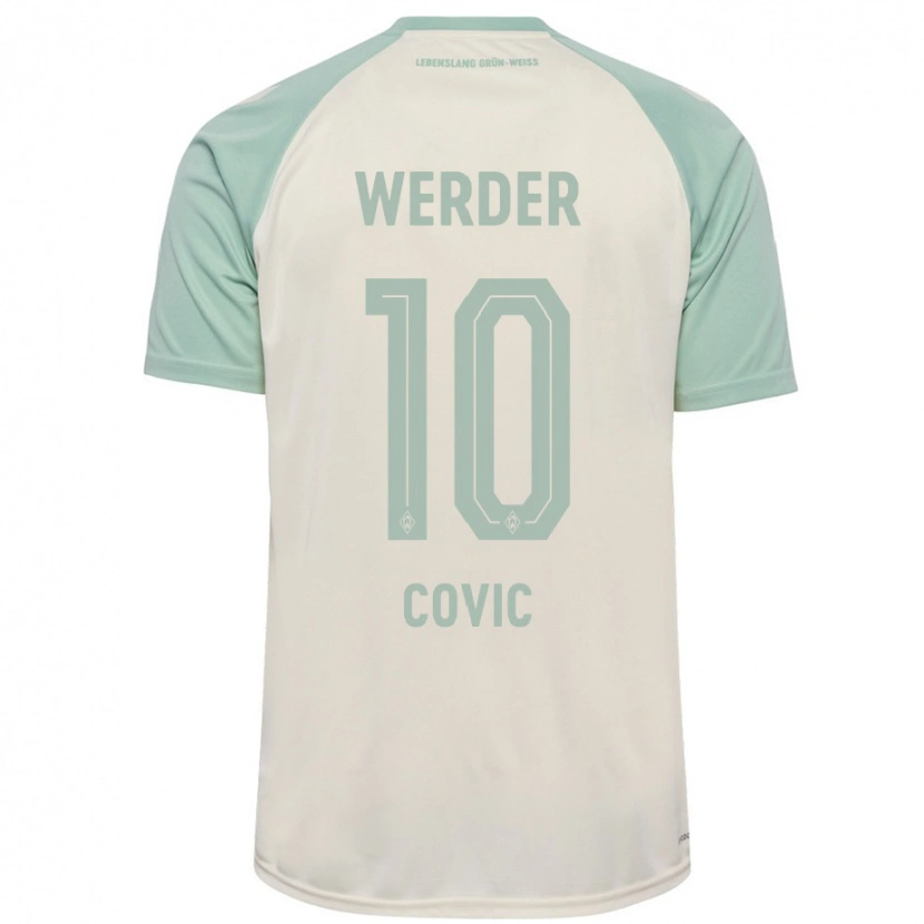 Danxen Dětské Patrice Covic #10 Šedobílá Světle Zelená Daleko Hráčské Dresy 2024/25 Dres