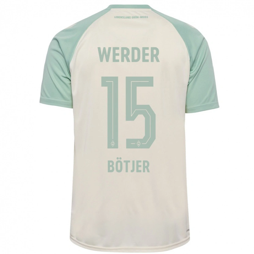 Danxen Dětské Linus Bötjer #15 Šedobílá Světle Zelená Daleko Hráčské Dresy 2024/25 Dres