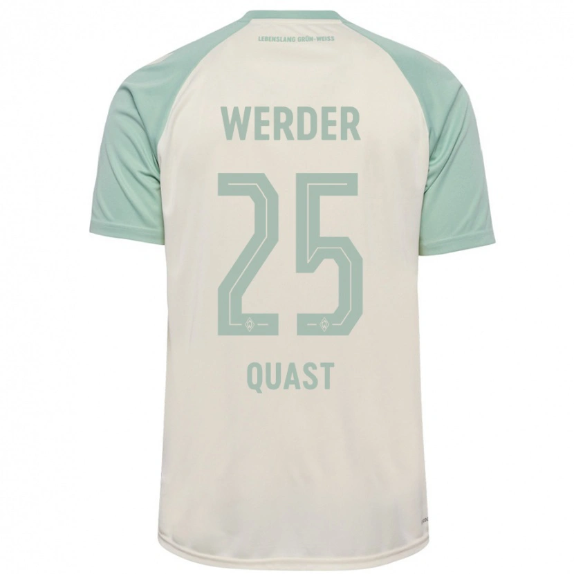 Danxen Dětské Sönke Quast #25 Šedobílá Světle Zelená Daleko Hráčské Dresy 2024/25 Dres