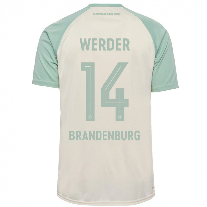 Danxen Dětské Michaela Brandenburg #14 Šedobílá Světle Zelená Daleko Hráčské Dresy 2024/25 Dres