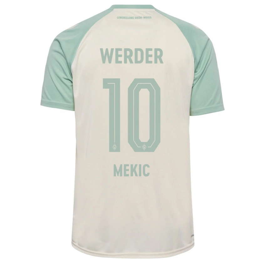 Danxen Dětské Elmin Mekic #10 Šedobílá Světle Zelená Daleko Hráčské Dresy 2024/25 Dres