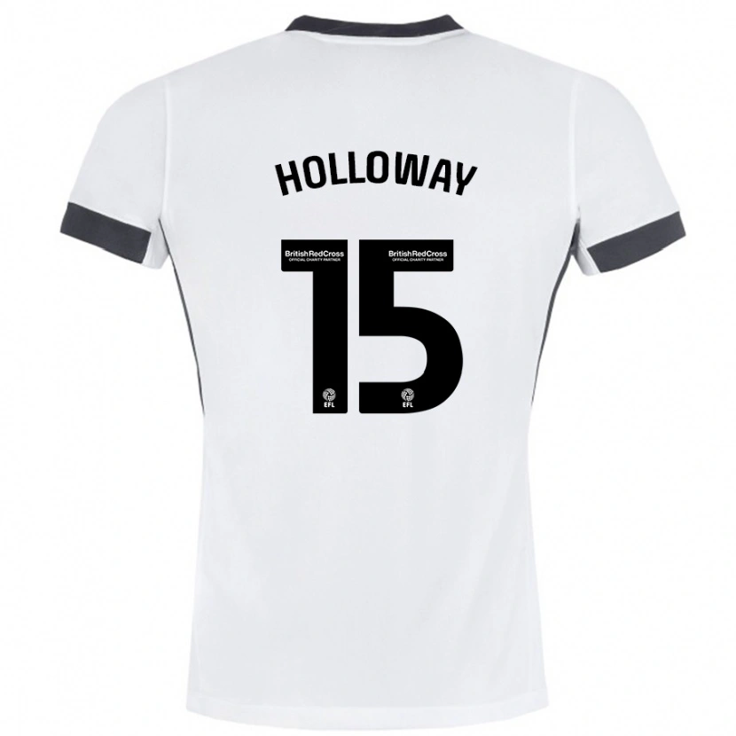 Danxen Dětské Rebecca Holloway #15 Bílá Černá Daleko Hráčské Dresy 2024/25 Dres