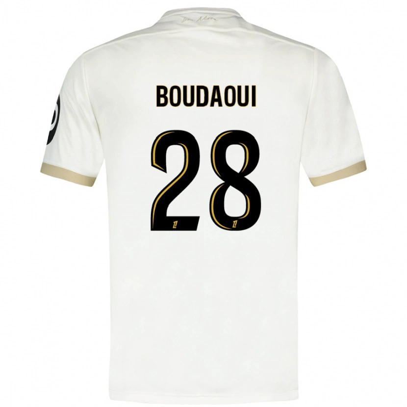Danxen Dětské Hicham Boudaoui #28 Bílé Zlato Daleko Hráčské Dresy 2024/25 Dres
