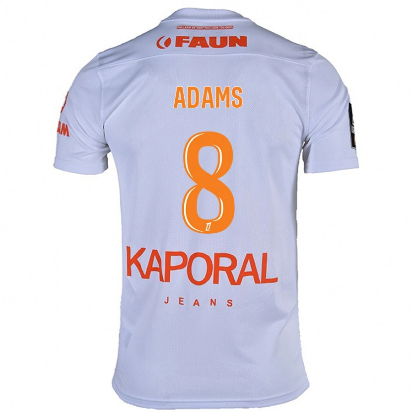 Danxen Dětské Akor Adams #8 Bílý Daleko Hráčské Dresy 2024/25 Dres