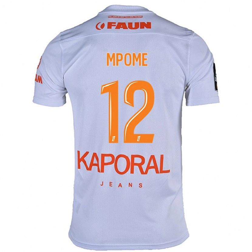 Danxen Dětské Maelys Mpomé #12 Bílý Daleko Hráčské Dresy 2024/25 Dres
