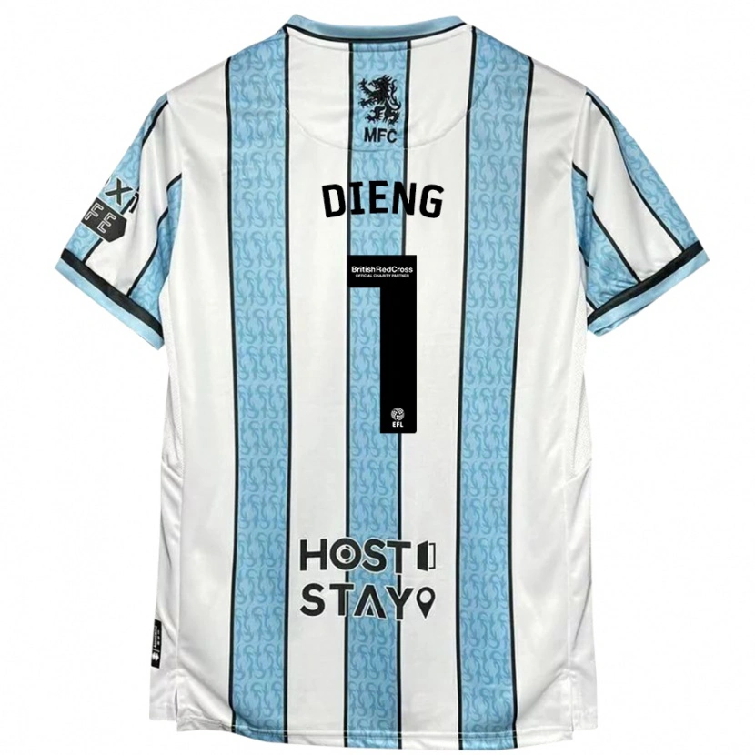 Danxen Dětské Seny Dieng #1 Bílá Modrá Daleko Hráčské Dresy 2024/25 Dres