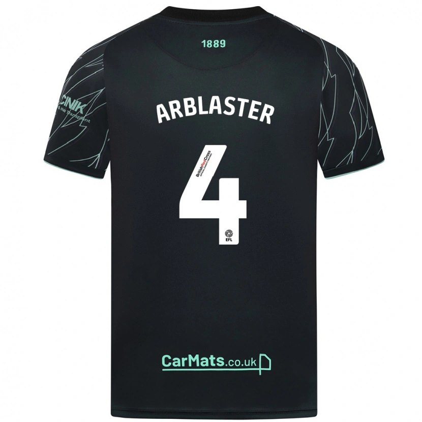 Danxen Dětské Oliver Arblaster #4 Černo Zelená Daleko Hráčské Dresy 2024/25 Dres