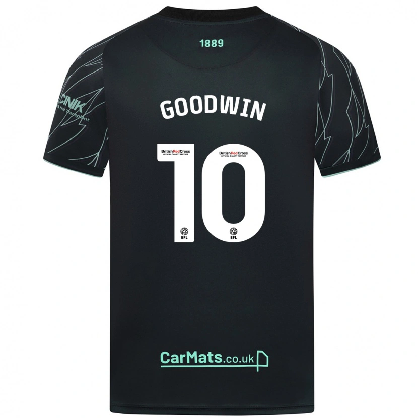 Danxen Dětské Isobel Goodwin #10 Černo Zelená Daleko Hráčské Dresy 2024/25 Dres