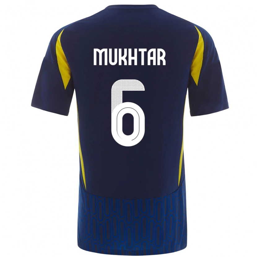Danxen Dětské Mukhtar Ali #6 Modrá Žlutá Daleko Hráčské Dresy 2024/25 Dres