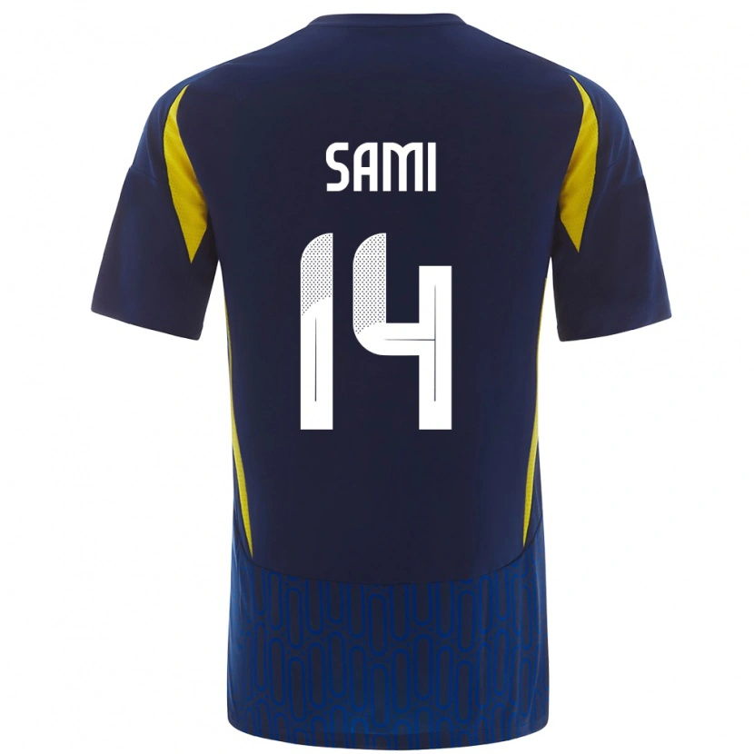 Danxen Dětské Sami Al-Najei #14 Modrá Žlutá Daleko Hráčské Dresy 2024/25 Dres