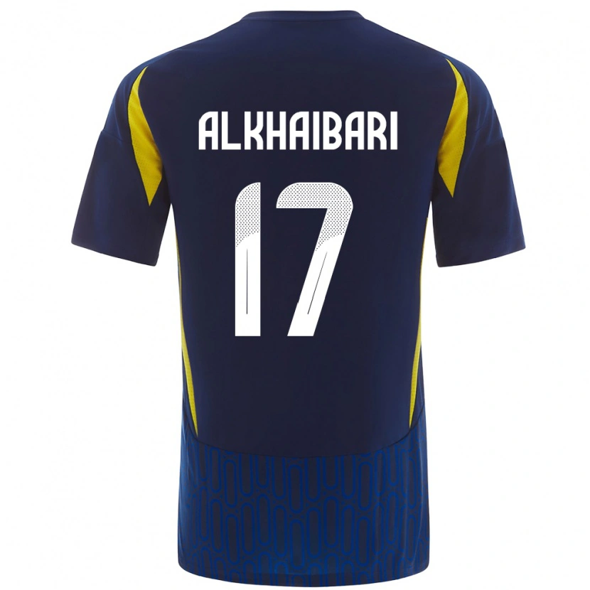 Danxen Dětské Abdullah Al-Khaibari #17 Modrá Žlutá Daleko Hráčské Dresy 2024/25 Dres