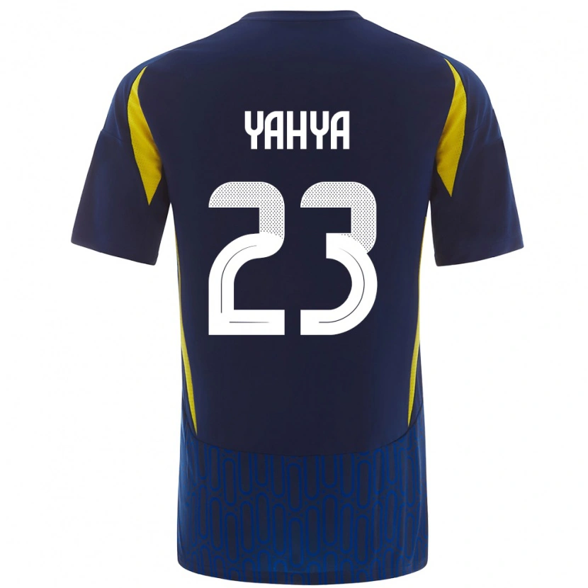 Danxen Dětské Ayman Yahya #23 Modrá Žlutá Daleko Hráčské Dresy 2024/25 Dres